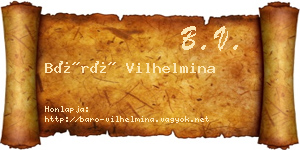 Báró Vilhelmina névjegykártya